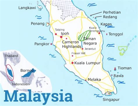 malaysia 2 wochen route